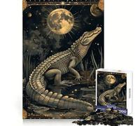 Puzzle de 1000 pièces Carte de Tarot du Crocodile d'eau pour Adolescents développe la réflexion, se divertit, Finitions soignées, Cadeau d'hiver (38x52cm)