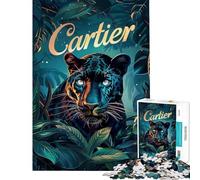 Puzzle de 1000 pièces Cartier Panthère Majesté pour Adolescents idéal pour Un Anniversaire ou Noël Activités familiales et Jeux Amusants à partir de 14 Ans (50x75cm)