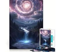 Puzzle de 1000 pièces Cascade Cosmique nébuleuse pour Adultes Un Jeu de logique Clair, Relaxant et Amusant, aux découpes parfaites, Un Cadeau élégant (50x75cm)