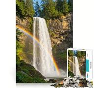 Puzzle de 1000 pièces Cascade en forêt pour Adolescents,idéal pour développer l'intelligence,Jeu Stimulant,pièces de Taille Uniforme et précises,activité familiale Amusante en soirée (50x75cm)