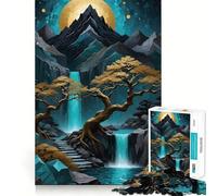 Puzzle de 1000 pièces Cascade en forêt pour Adolescents Un Divertissement Stimulant et ludique,sans Espace,pour des Moments de détente à la Maison (50x75cm)