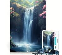 Puzzle de 1000 pièces Cascade en forêt pour Adultes Un Jeu Amusant et ressourçant Assemblage sûr et Solide Activité idéale pour Toute la Famille,même Le Soir (38x26cm)