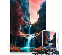 Puzzle de 1000 pièces Cascade et Canyon pour Adolescents Un pour stimuler Le Cerveau, Le Bien-être et se détendre (50x75cm)