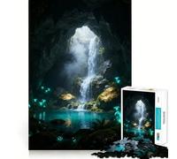 Puzzle de 1000 pièces Cascade et Grotte Mystique pour Adultes et Adolescents Un Casse-tête Relaxant et Artistique, Un Cadeau Original (38x52cm)