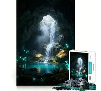 Puzzle de 1000 pièces Cascade et Grotte Mystique pour Adultes, Jeu de logique et de réflexion, Loisirs Amusants, Bords Lisses, (50x75cm)