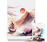 Puzzle de 1000 pièces Cascade et Montagne - Jeu de développement cognitif - Surface Lisse sans bavures - Activité relaxante en Groupe à l’intérieur (38x52cm)