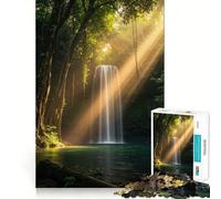 Puzzle de 1000 pièces Cascade sereine dans Une forêt luxuriante pour Adolescents, Wise Think Toy Leisure Fun, décoration Murale Transparente (50x75cm)