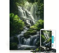 Puzzle de 1000 pièces Cascade sereine dans Une forêt luxuriante pour Adultes, 1000 pièces, Jeu de logique Clair, Loisirs, découpe Parfaite, Cadeau créatif (50x75cm)
