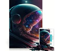 Puzzle de 1000 pièces Casque d'astronaute Voie lactée Découpe Parfaite Activité ludique et Intelligente Idéal pour Un Moment de détente et de créativité Lors d'un Anniversaire (38x26cm)