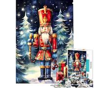 Puzzle de 1000 pièces Casse-Noisette Aquarelle avec Cadeaux de Noël Niveau Difficile et Stimulant Jeu Pratique pour Les 14 Ans et Plus 38x52cm