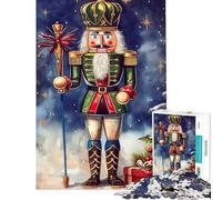 Puzzle de 1000 pièces Casse-Noisette de Noël à l'aquarelle pour Adolescents et Adultes Décoration Murale Améliore la mémoire Cadeau d'anniversaire Unique (Dimensions 38x52cm)