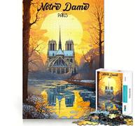 Puzzle de 1000 pièces Cathédrale de Paris pour Adultes et Adolescents, Un Casse-tête Relaxant et Artistique, Un Cadeau attentionné (50x75cm)