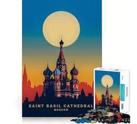Puzzle de 1000 pièces Cathédrale Saint-Basile pour Adolescents, Jeu de logique et de réflexion, Jeu de précision, Cadeau élégant 38x26cm