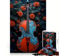 Puzzle de 1000 pièces Cello in Bloom Music pour Adolescents Divertissement intellectuel et léger,découpe Fine,Cadeau de Noël Unique (38x26cm)