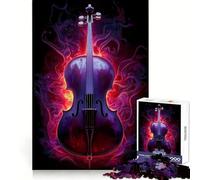Puzzle de 1000 pièces Cello in Flames Music pour Adolescents Un Cadeau d'anniversaire idéal (50x75cm) avec des Bords précis et Une Touche de Magie