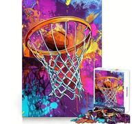 Puzzle de 1000 pièces Cercle de Basket-Ball pour Adultes Un pour stimuler la mémoire et se détendre Pendant Les Moments de Calme (38x52cm)