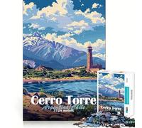 Puzzle de 1000 pièces Cerro Torre Paysage Premium Découpe Jeu de Réflexion Créatif Paix et Amusement Décoration Murale de Noël (38x52cm)