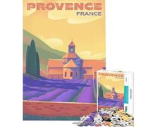 Puzzle de 1000 pièces Champs de Lavande de Provence Jeu éducatif et addictif pour développer la Patience et soulager Le Stress Cadeau d'anniversaire (Dimensions 50x75cm)
