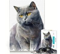 Puzzle de 1000 pièces Chantilly Tiffany Cat Art Flawless Fit Art Mind Training Fun Repos Play Christmas Calm Gift (38x52cm)