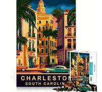 Puzzle de 1000 pièces Charleston,Caroline du Sud Jeu de réflexion Amusant et précis Idéal pour Un Moment de détente et de Calme Cadeau de Noël apaisant (38x26cm)