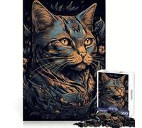 Puzzle de 1000 pièces Chat American Shorthair Développe la logique, favorise la Concentration et Offre Un Cadeau attentionné et précis (38x26cm)