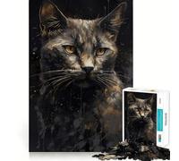 Puzzle de 1000 pièces Chat American Shorthair pour Adultes Réfléchissez,entraînez-Vous,jouez ! Emboîtez Bien Les pièces,Aucune pièce ne se détache Cadeau Unique pour soulager Le Stress (50x75cm)