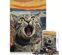 Puzzle de 1000 pièces Chat aux Expressions Amusantes pour Adolescents, idéal pour développer la réflexion, se divertir tranquillement et créer Un Cadeau Original (38x26cm)