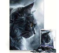 Puzzle de 1000 pièces Chat British Shorthair pour Adultes pour Le Bien-être cérébral,Les Loisirs et Une Belle présentation (38x52cm)
