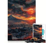 Puzzle de 1000 pièces Chat du Paradis du Coucher de Soleil pour Adolescents Jeu de réflexion Stimulant Passe-Temps Calme Découpe précise Joli Cadeau 38x52cm