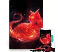 Puzzle de 1000 pièces Chat Flawless Fit Art Entraînement Mental Amusant Repos Jeu Cadeau de Noël Calme (38x52cm)