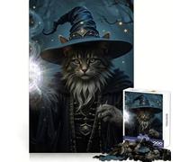 Puzzle de 1000 pièces Chat Magicien lançant Un Sort,idéal pour développer l'habileté mentale,se détendre Facilement,Assemblage Parfait,Cadeau Symbolique (50x75cm)