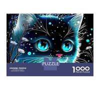 Puzzle de 1000 pièces « Chat Mignon, Regard étoilé Bleu », en Carton de qualité supérieure.Adultes passionnés de Puzzles. Un Moment de Calme et de détente à la Maison. Dimensions : 52 x 38 cm.