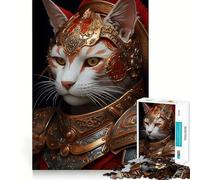 Puzzle de 1000 pièces Chat Noble pour Adolescents, Puzzle Relaxant et Lumineux, Cadeau Exquis (50x75cm)