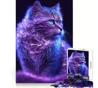 Puzzle de 1000 pièces Chat Pallas Violet pour Adolescents Détente et Anti-Stress Découpe Lisse Cadeau Artistique (38x52cm)