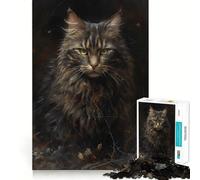 Puzzle de 1000 pièces Chat Persan Imaginaire pour Adultes Jeu de réflexion et de détente Découpe Fine pour Les vœux du Père Noël (38x52cm)