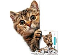 Puzzle de 1000 pièces Chat Qui Regarde Jeu éducatif et Amusant Idée Cadeau pour Passer Le Temps à la Maison Cadeau d'anniversaire (Dimensions 38x52cm)