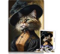 Puzzle de 1000 pièces Chat veuf - Jeu intellectuel et éducatif - Cadeau d'anniversaire - Dimensions:38x52cm