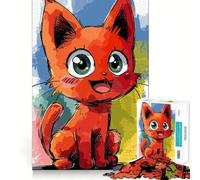 Puzzle de 1000 pièces Chaton Joueur pour Adultes, idéal pour développer la logique et la précision Cadeau élégant et Relaxant (50x75cm)