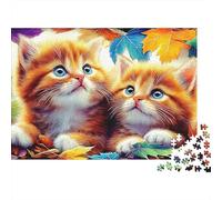 Puzzle de 1000 pièces « Chatons Mignons » (2 Chatons adorables) pour Adultes, Jeu éducatif, décoration, défi, Haut Niveau de difficulté, Cadeau d'anniversaire, 52 x 38 cm / 1000 pièces