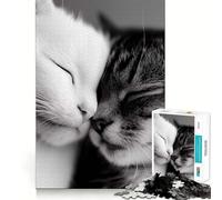 Puzzle de 1000 pièces Chats endormis pour Adolescents Jeu de réflexion et de Relaxation mentale, à Assembler Selon la liste de souhaits du Père Noël 50x75cm