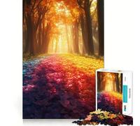 Puzzle de 1000 pièces Chemin Arc-en-Ciel Travers la forêt pour Adolescents, idéal pour développer la mémoire, se détendre et Profiter d'une Surprise de Noël (38x26cm)