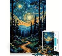 Puzzle de 1000 pièces Chemin de la forêt étoilée pour Adultes, Jeu de réflexion Stimulant, Jeu de Groupe, découpe Nette, Joli Cadeau 38x52cm