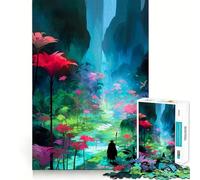 Puzzle de 1000 pièces Chemin de la forêt Mystique pour Adultes et Adolescents Jeu de réflexion Anti-Stress Cadeau attentionné (50x75cm)