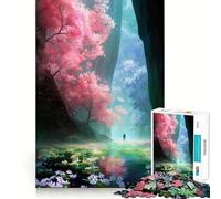 Puzzle de 1000 pièces Chemin de la forêt Mystique pour Adultes et Adolescents Jeu de réflexion Anti-Stress (38x52cm)