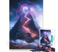 Puzzle de 1000 pièces Chemin de la Pyramide Mystique pour Adultes, Jeu d'esprit et de Relaxation, Design raffiné, à Assembler, Cadeau Exquis (50x75cm)