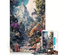 Puzzle de 1000 pièces Chemin de Pierre vers Le Sommet de la Montagne pour Adultes, pour stimuler la mémoire et Partager Un Moment de Joie en Famille 38x52cm