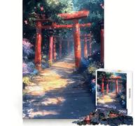Puzzle de 1000 pièces Chemin de Portes Torii dans Une forêt luxuriante pour Adultes, idéal pour améliorer la mémoire, Les Loisirs et Les fêtes 38x26cm