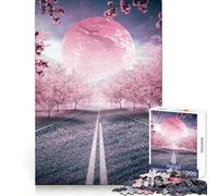 Puzzle de 1000 pièces Chemin des cerisiers en Fleurs pour Adultes Un Puzzle Amusant et Stimulant pour la mémoire et la détente,idéal comme Cadeau de Noël (38x52cm)