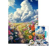 Puzzle de 1000 pièces Chemin Fleuri et Paysage Naturel Idéal pour Un Anniversaire ou Noël Jeu éducatif pour améliorer la mémoire (14 Ans et Plus) 38x26cm