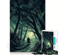 Puzzle de 1000 pièces Chemin mystérieux en forêt pour Adultes et Adolescents Jeu de logique Clair Découpe Parfaite pour Les vœux du Père Noël (38x26cm)